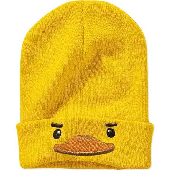 Yellow Duck Beanie Knit Hat Unisex Acrylic Slouchy Gift for Duck Lovers main image 6